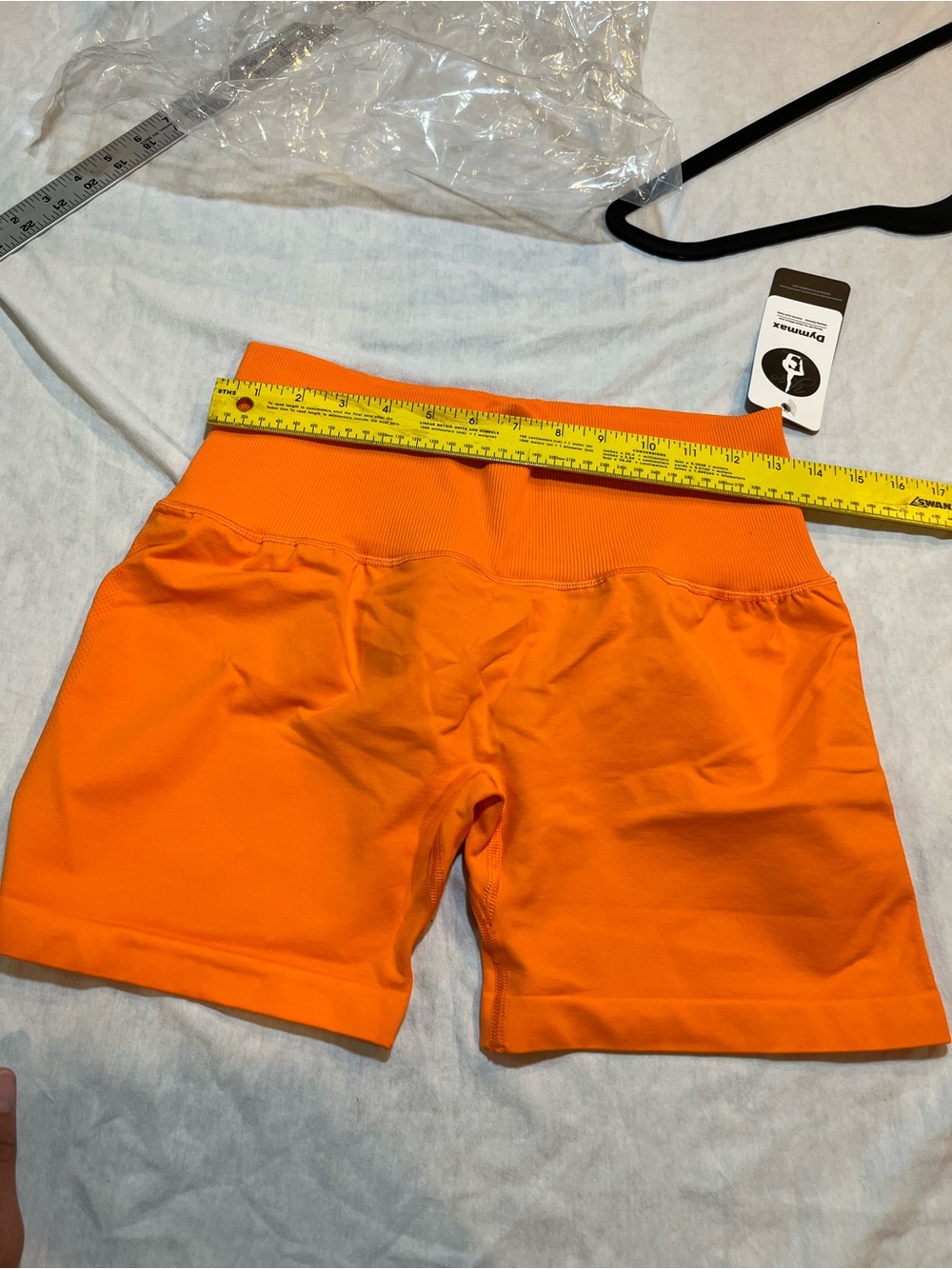 Dummax Women's High-Rise Orange Athletic Shorts size Xlarge nwt